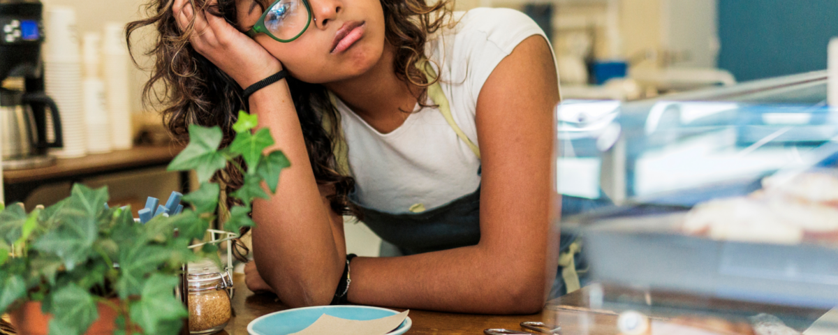 Girl looking sad